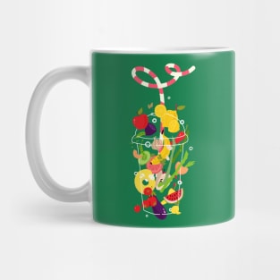 Fruits Vegetables Transparent Glass Mug